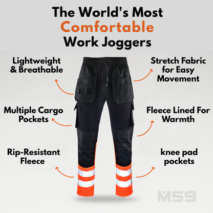 MS9™ Ultra-Stretch Knee Pad Cargo Joggers