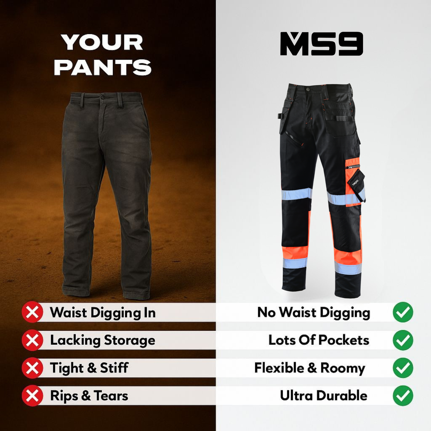 MS9™ Ultra-Stretch Pro Work Cargo Pants