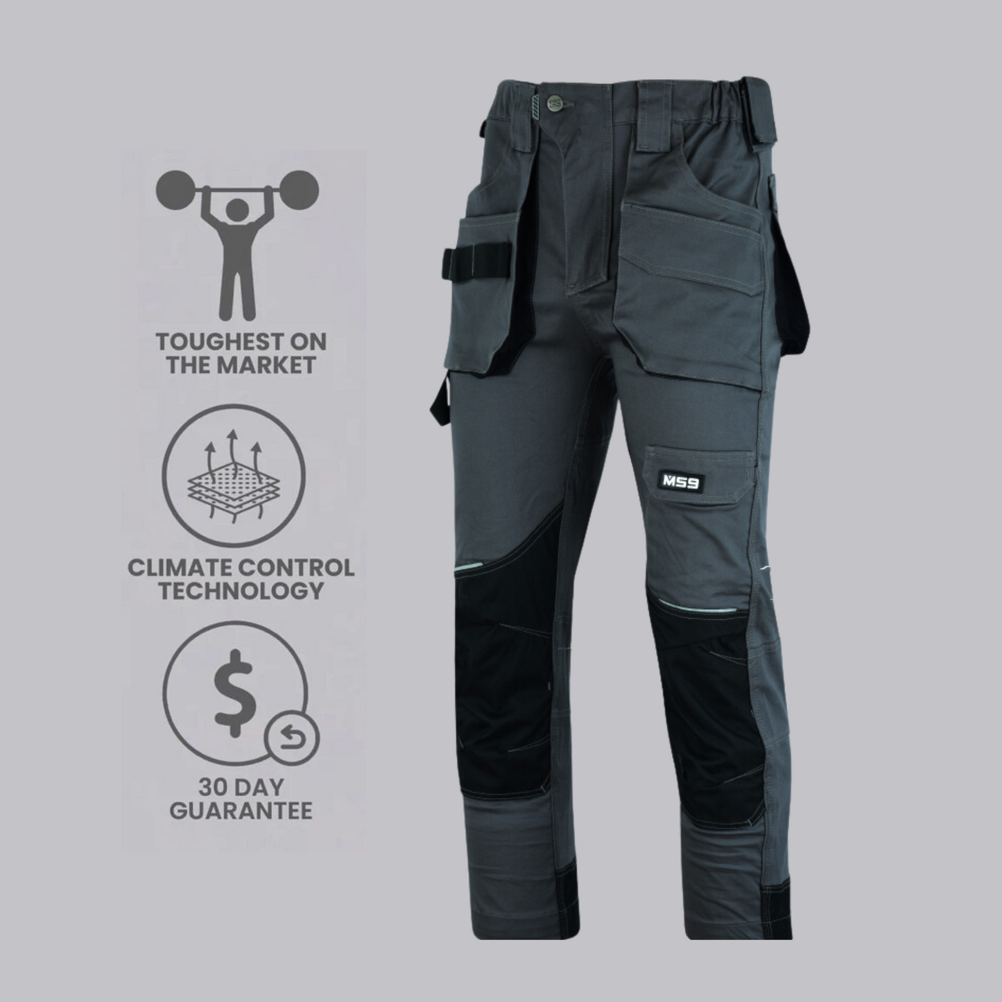 MS9™ Ultra-Stretch Pro Work Cargo Trousers