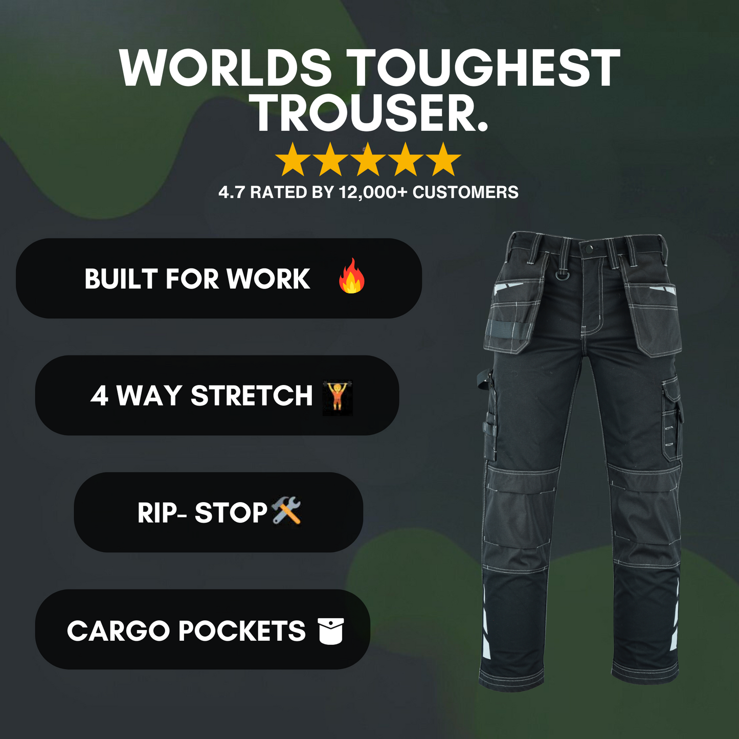 MS9™ Ultra-Stretch Pro Work Cargo Trousers