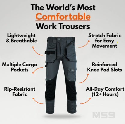 MS9™ Ultra-Stretch Pro Work Cargo Trousers